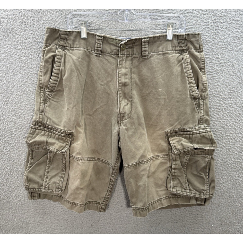 Levi Strauss Shorts‎ Mens 38 Green Cargo Skater Heavy Weight Grunge Faded Y2K